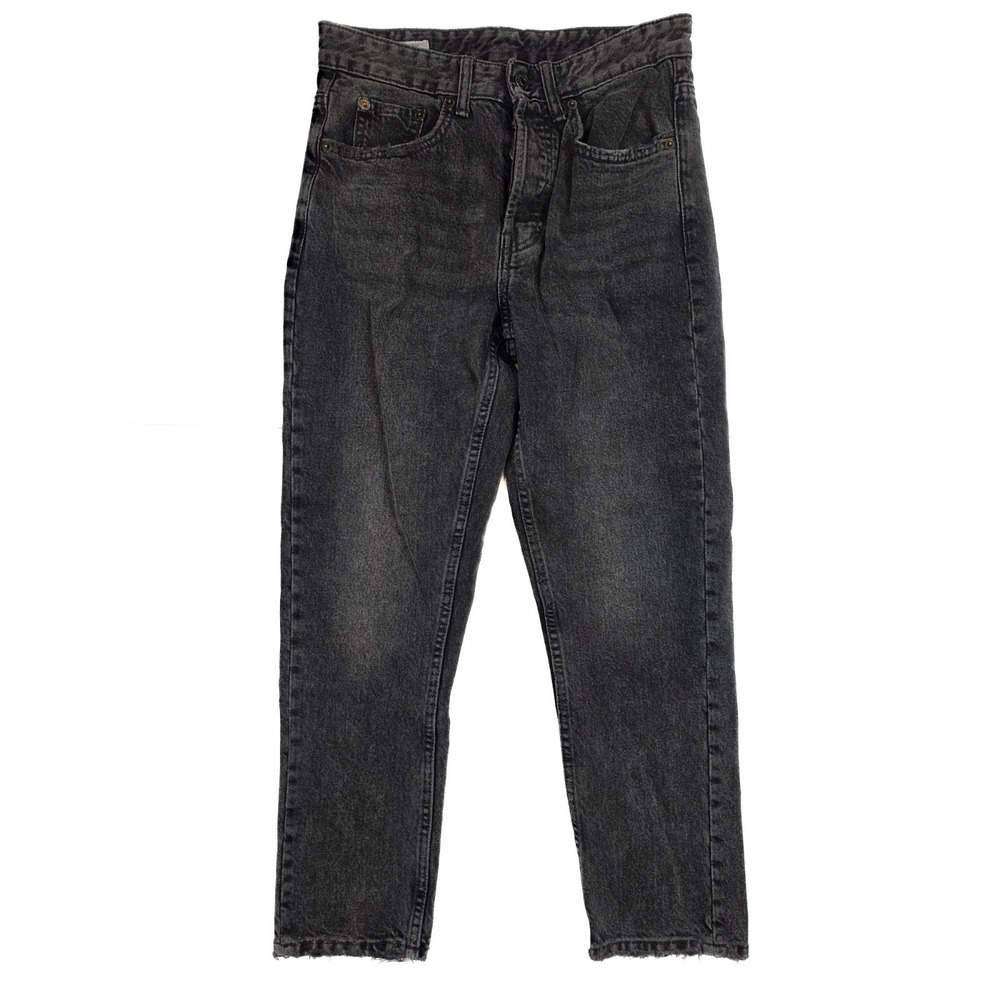 Zara Black High Rise Acid wash Denim Jeans Women's Size 29